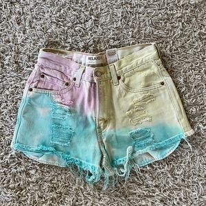 Urban Outfitters tie dye high waisted shorts